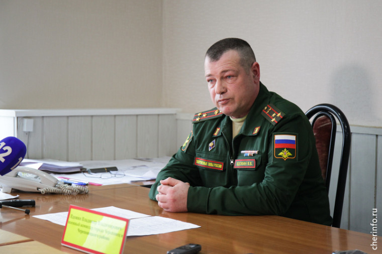 Владимир Вдовин, военком Череповца и района. Владимир Вдовин, военком Череповца и района.