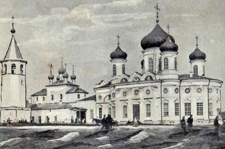 Открытка начала 1900-х годов. Благовещенская церковь. Ныне Красноармейская площадь. Открытка начала 1900-х годов. Благовещенская церковь. Ныне Красноармейская площадь.