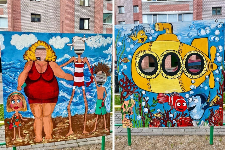 В Заречье жильцы сделали во дворе морскую фотозону. В Заречье жильцы сделали во дворе морскую фотозону.